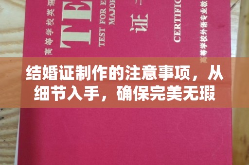 镇巴结婚证制作的注意事项，从细节入手，确保完美无瑕