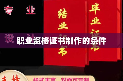 镇巴职业资格证书制作的条件