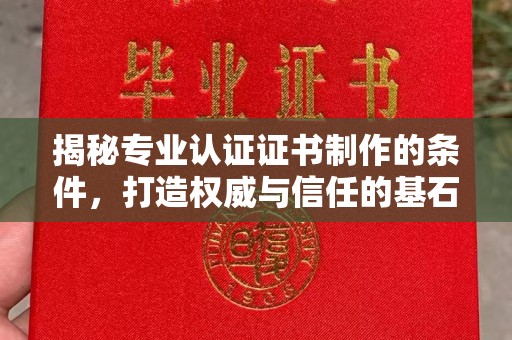 镇巴揭秘专业认证证书制作的条件，打造权威与信任的基石