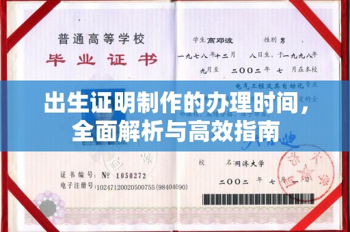 镇巴出生证明制作的办理时间，全面解析与高效指南