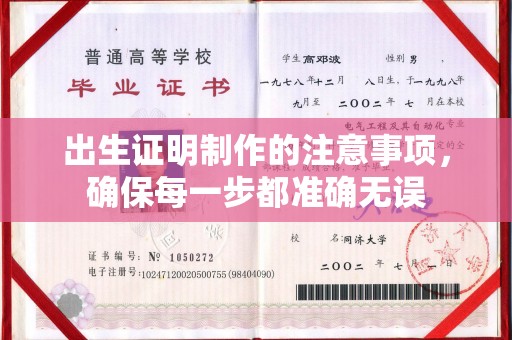 镇巴出生证明制作的注意事项，确保每一步都准确无误