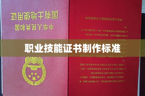 镇巴职业技能证书制作标准